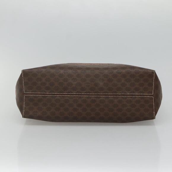 CELINE Macadam Canvas Hand Bag Pvc Leather Gold Brown - Picture 9 of 13